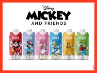 Mickey Mouse, Minnie Mouse, Donald, Daisy, Goofy und Pluto sind die Hingucker bei den neuen Kinderdrinks - Bild: Beckers Bester